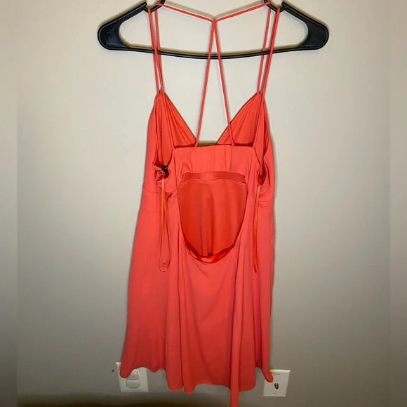 EXPRESS bright orange strappy mini dress - Picture 4 of 4